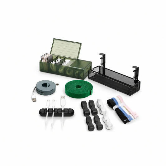 Cable management accessories for a tidy desk and home setup