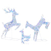 3-Piece Iridescent Light-Up Reindeer Family on a white background