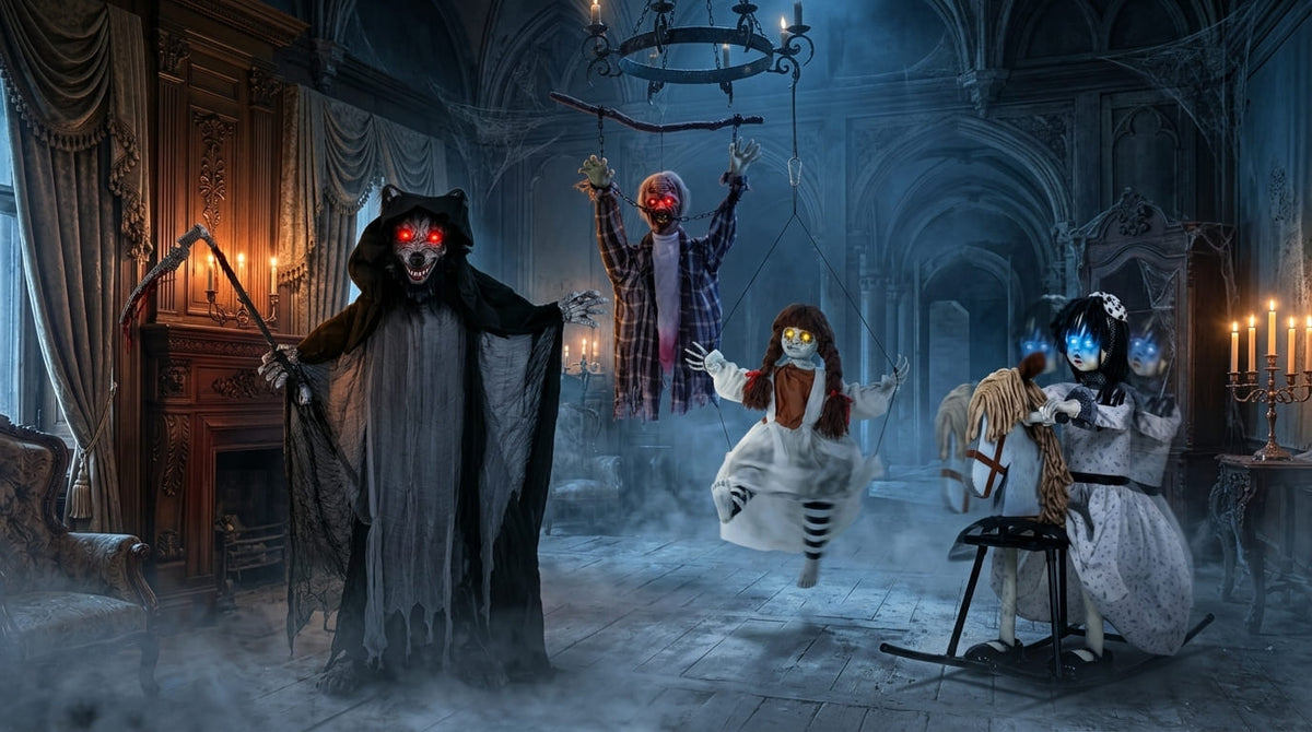 Halloween inflatable and animated decorations collection