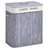 Collapsible laundry hamper with lid