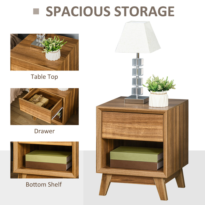 Walnut bedside table – image 5