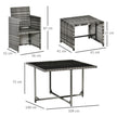 8-seater rattan cube dining set – image 3