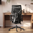HOMCOM Ergonomic Office Chair with Lumbar Support, Mesh Reclining Desk Chair with Footrest, Adjustable High Back, Black – view 9