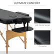 Black folding wooden massage table – image 6