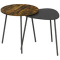 Nesting Side Table Set of 2 - Rustic Brown