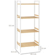 Four-tier bamboo shelf unit – image 3