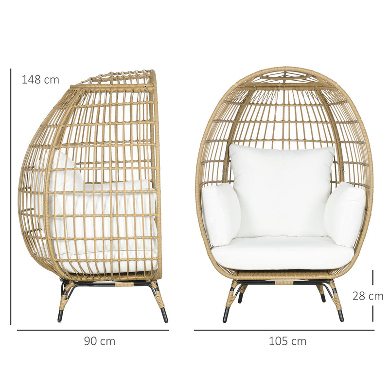 Standing rattan egg chair – image 3