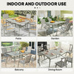 150 x 90 cm steel garden dining table – image 6