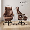HOMCOM Executive Office Chair, Leathaire Big and Tall Office Chair 180 kg with Wide Seat, Reclining, Lumbar Support – view 3