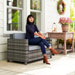 2-seater rattan garden sofa – image 3