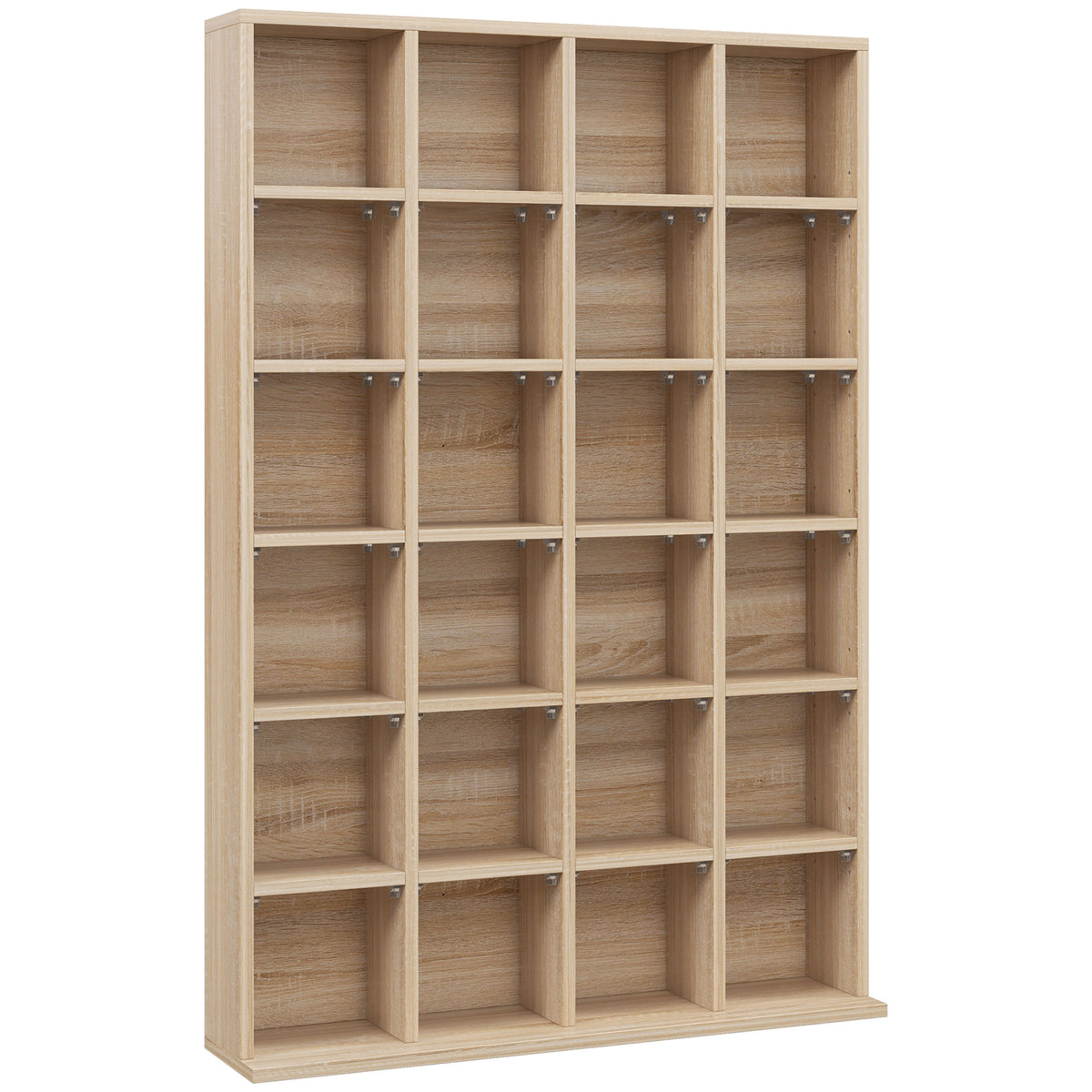 456-CD / 336-DVD Media Storage Unit with Adjustable Shelves – Natural