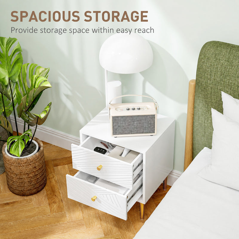 White & gold bedside table – image 5
