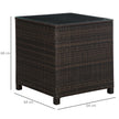Square rattan side table – image 3