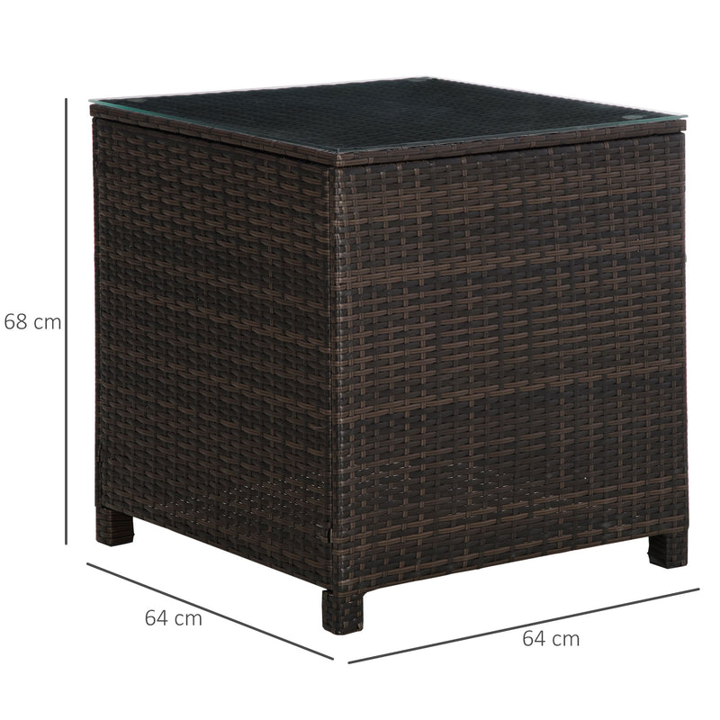 Square rattan side table – image 3
