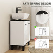 High gloss white and grey under sink cabinet – image 7