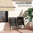 Folding mesh garden chairs, black – image 5