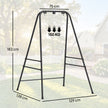 Outsunny Hammock Chair Stand Only, 150KG Load Capacity, for Indoor Outdoor, Black – view 3