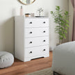 HOMCOM 4 Drawer Chest of Drawers, Modern Dresser for Bedroom, Storage Cabinet for Living Room Entryway, White Wood – view 7