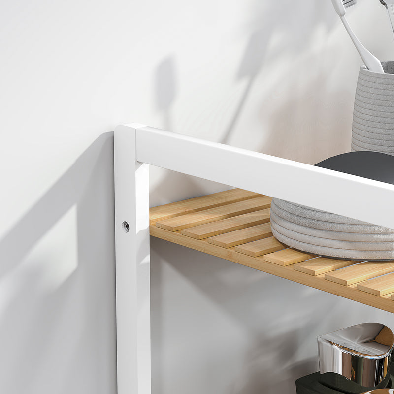 Four-tier bamboo shelf unit – image 8