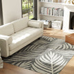Grey leaf pattern rug 230 x 160 cm – image 10