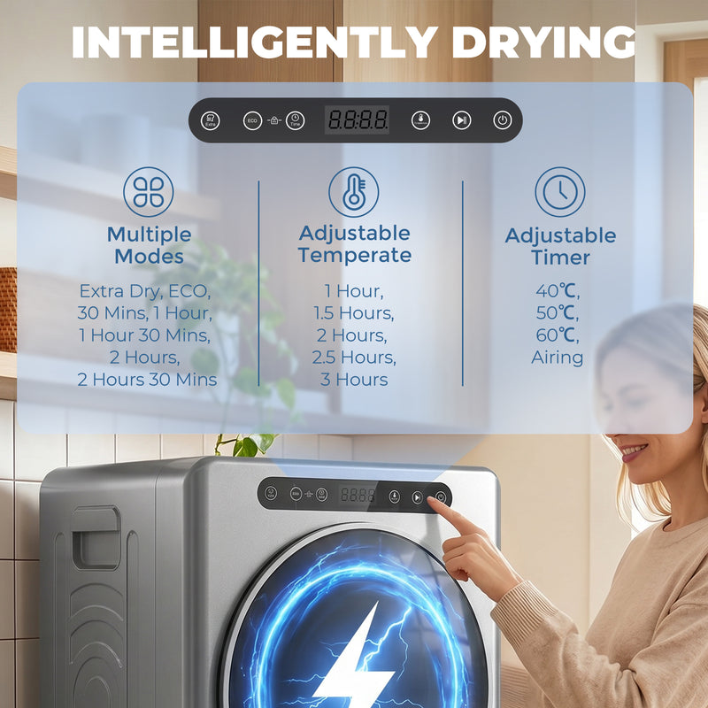 5kg silver tumble dryer – image 4