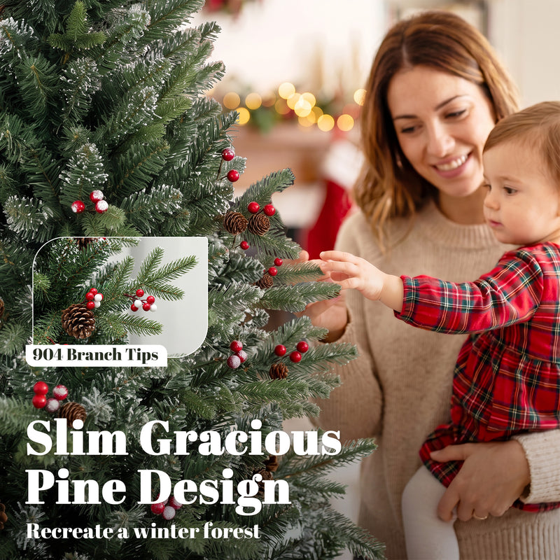 7ft slim pine pencil Christmas tree – image 5