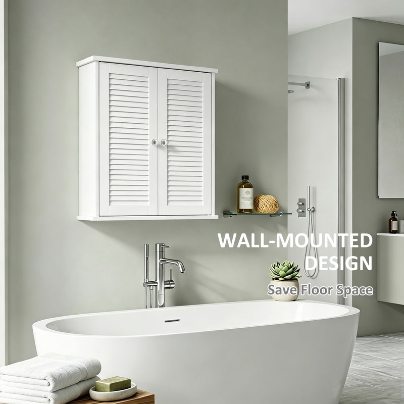 White louvered wall cabinet – image 6