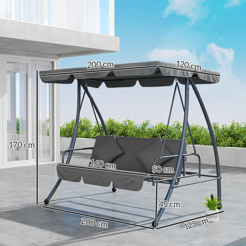 Light grey 2-in-1 swing bed – image 3