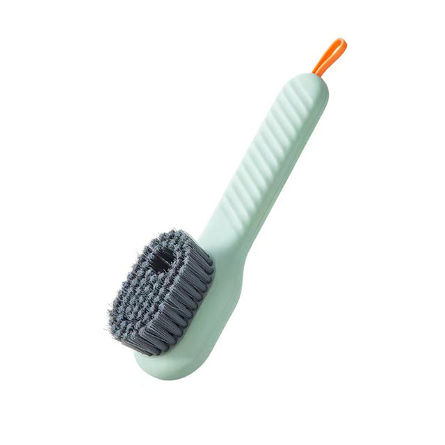 Automatic Liquid Dispensing Shoe Brush — Soft Bristles, Multi-Surface Cleaning