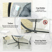 Leaf-pattern hanging egg chair – image 7