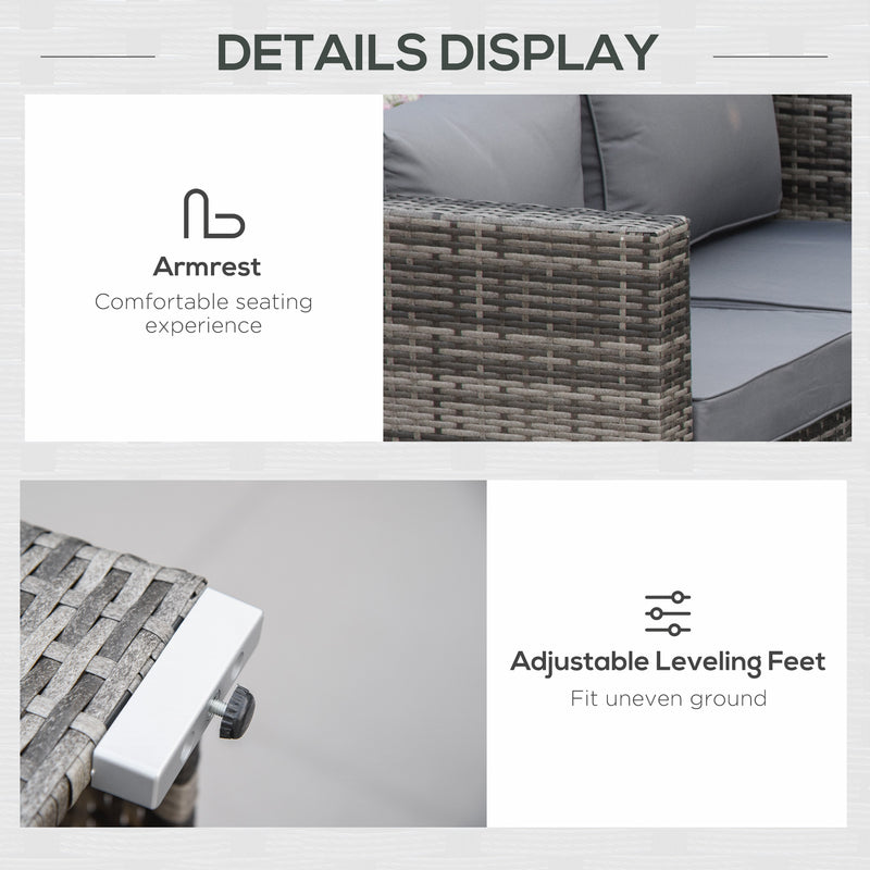 Rattan corner sofa set with storage – image 7