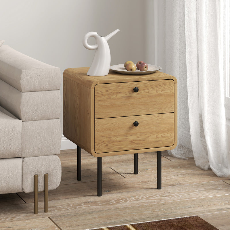 Bedside table with 2 drawers – image 8