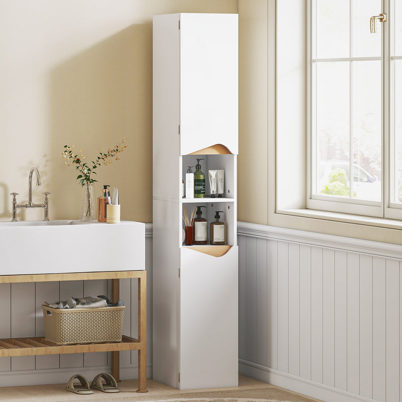 Tall slim 2-door bathroom cabinet – image 2