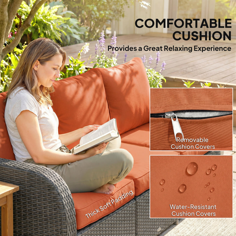 6-piece rattan sofa set – image 7