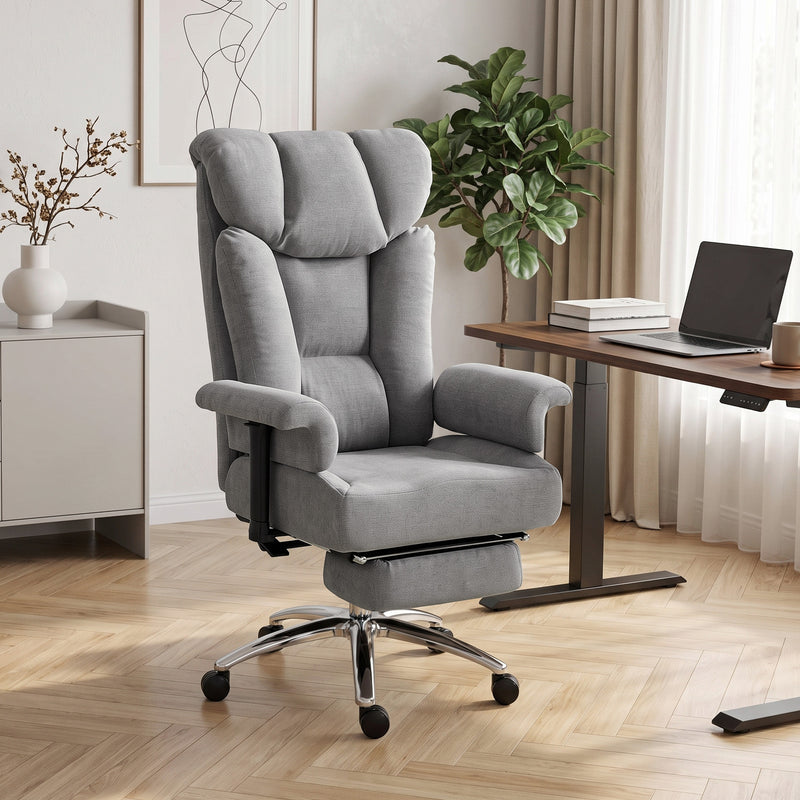HOMCOM Big and Tall Office Chair, 250 kg Heavy Duty Executive Desk Chair with Adjustable Padded Armrests and High Back – view 2