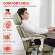HOMCOM High Back Vibration Massage Office Chair Heated Reclining Computer Chair w/ Adjustable Height, Swivel Wheels – view 6