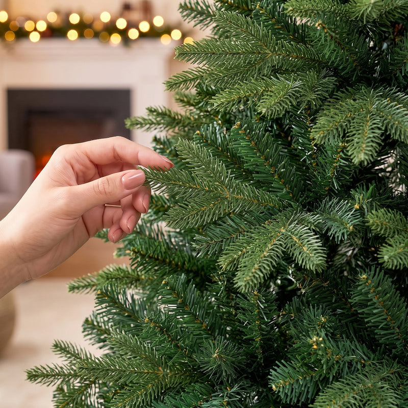 5ft Christmas tree with pine wood stand – image 10