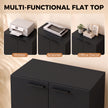 HOMCOM 120 cm Tall Storage Cabinet Cupboard, 3-Tier File Organiser Wooden Filing Cabinet, Black – view 6