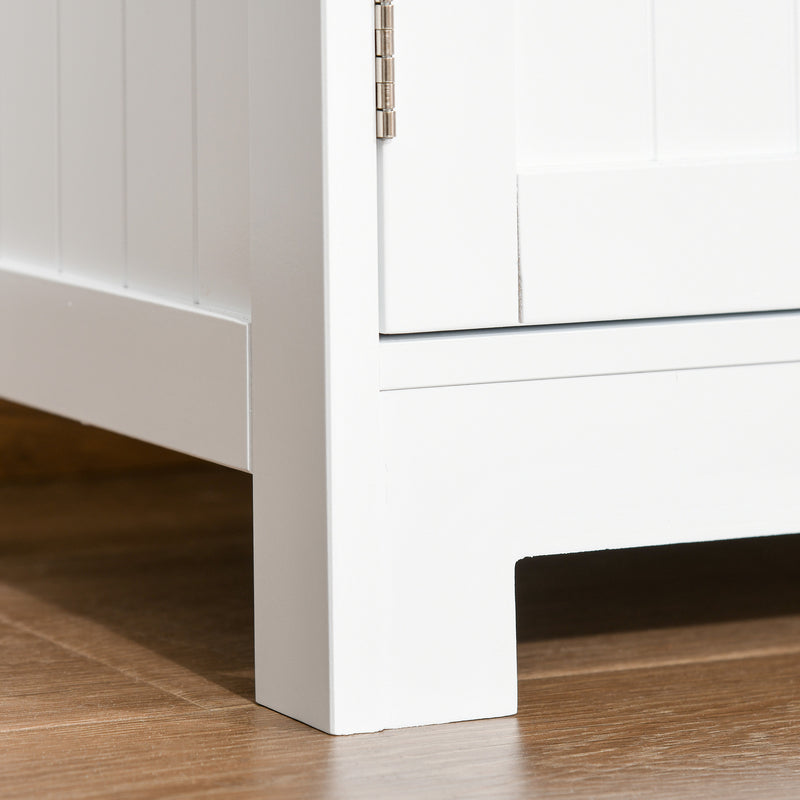 White bathroom cabinet with glass doors – image 9