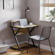 Industrial computer desk with monitor shelf – image 6