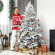 6ft snow-flocked Christmas tree – image 2