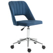 Vinsetto Armless Velvet-Feel Office Chair - Dark Blue – view 10