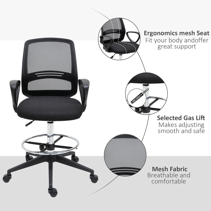 Tall mesh drafting chair – image 8