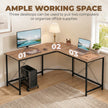 HOMCOM Corner L-Shape Computer Desk PC Workstation Writing Gaming Table Home Office – view 5