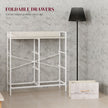 White & natural 6-drawer fabric chest – image 6