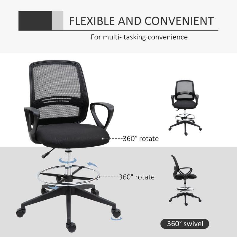 Tall mesh drafting chair – image 7