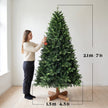 7ft Christmas tree with fir wood base – image 3
