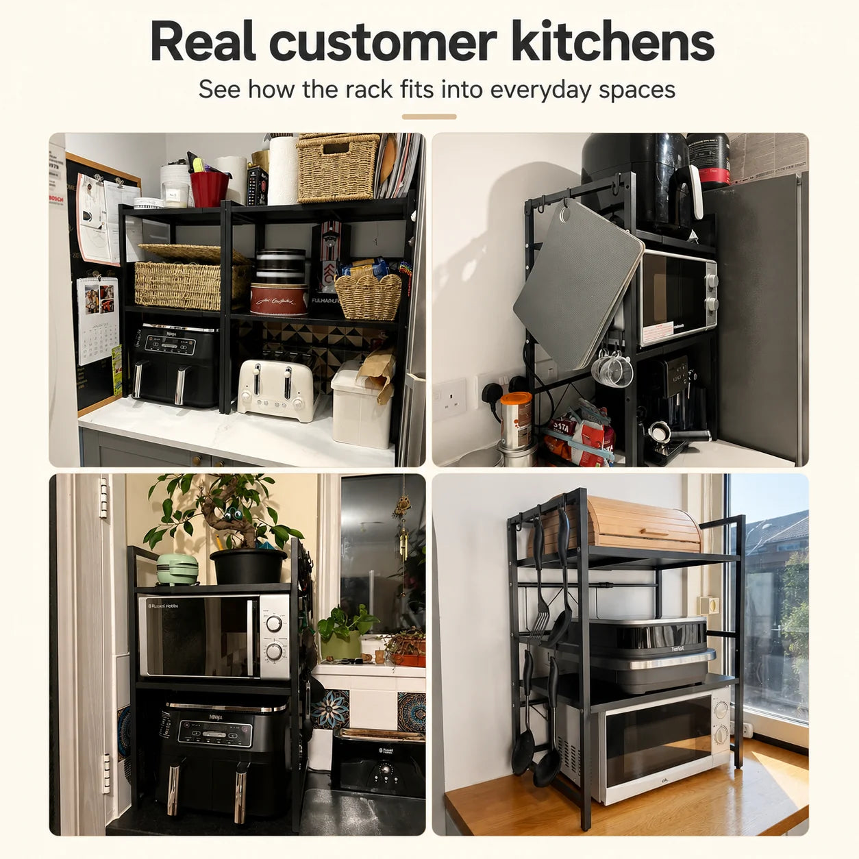 Expandable Microwave Stand – Countertop Rack