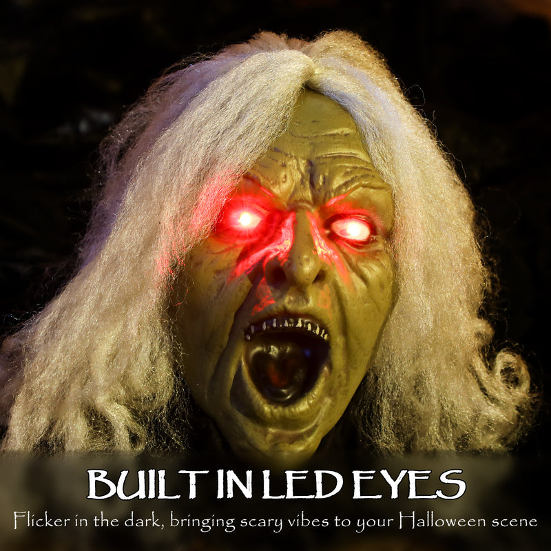 183cm Animated Crawling Zombie with Glowing Eyes – image 5 of 9