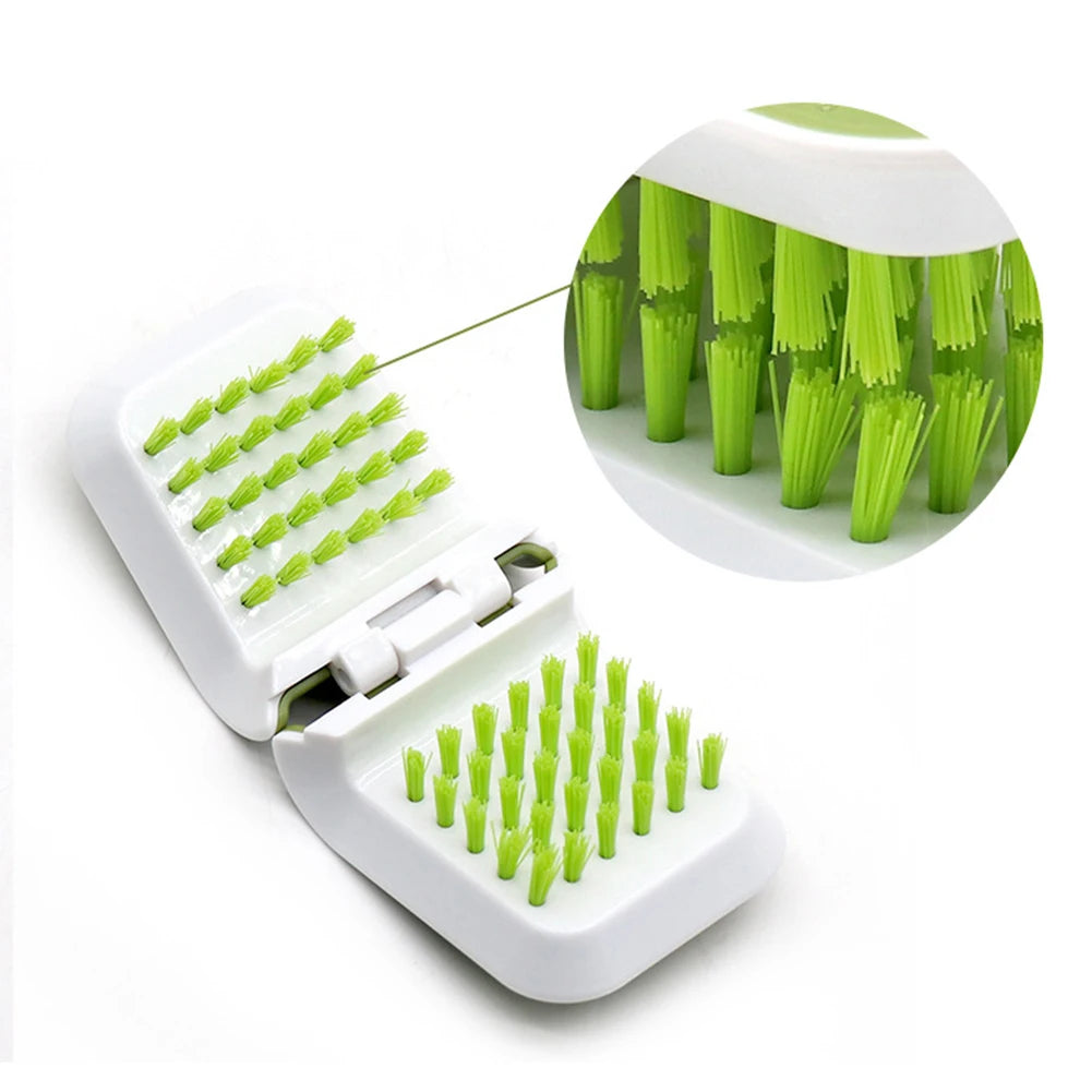 Dual-Sided Kitchen Cleaning Brush for Cutlery & Dinnerware